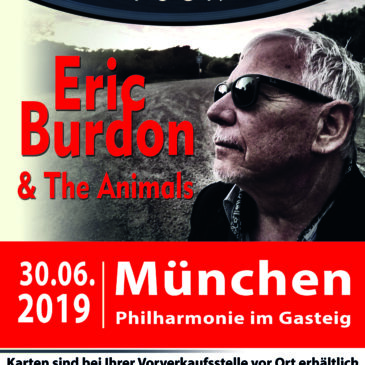 Eric Burdon & The Animals – am 30. Juni in der Philharmonie